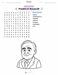 Anteprima della scheda stampabile di Franklin D. Roosevelt