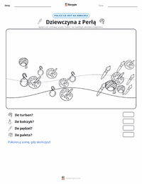 Podgląd drukowalnego arkusza ćwiczeń Dziewczyna z perłą