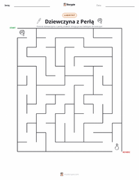 Podgląd drukowalnego arkusza ćwiczeń Dziewczyna z perłą