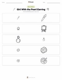 Girl With the Pearl Earring printable worksheet preview
