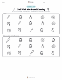 Girl With the Pearl Earring printable worksheet preview