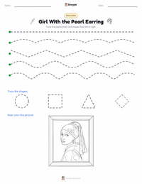 Girl With the Pearl Earring printable worksheet preview