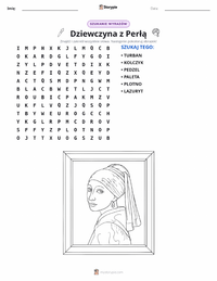 Podgląd drukowalnego arkusza ćwiczeń Dziewczyna z perłą
