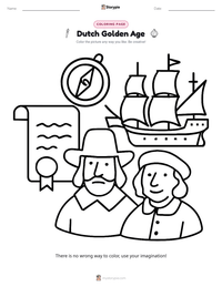 Dutch Golden Age printable worksheet preview