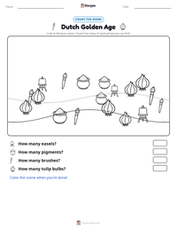 Dutch Golden Age printable worksheet preview