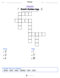 Dutch Golden Age printable worksheet preview