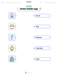 Dutch Golden Age printable worksheet preview