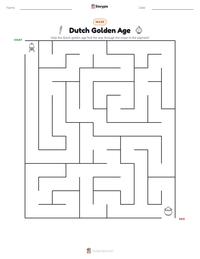 Dutch Golden Age printable worksheet preview