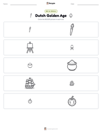 Dutch Golden Age printable worksheet preview