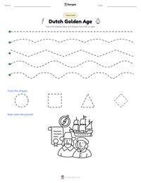 Dutch Golden Age printable worksheet preview