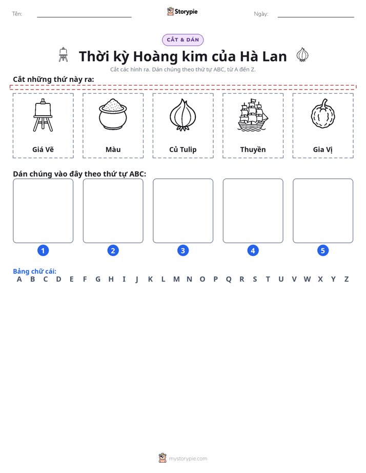 Cắt & Dán Chữ Cái