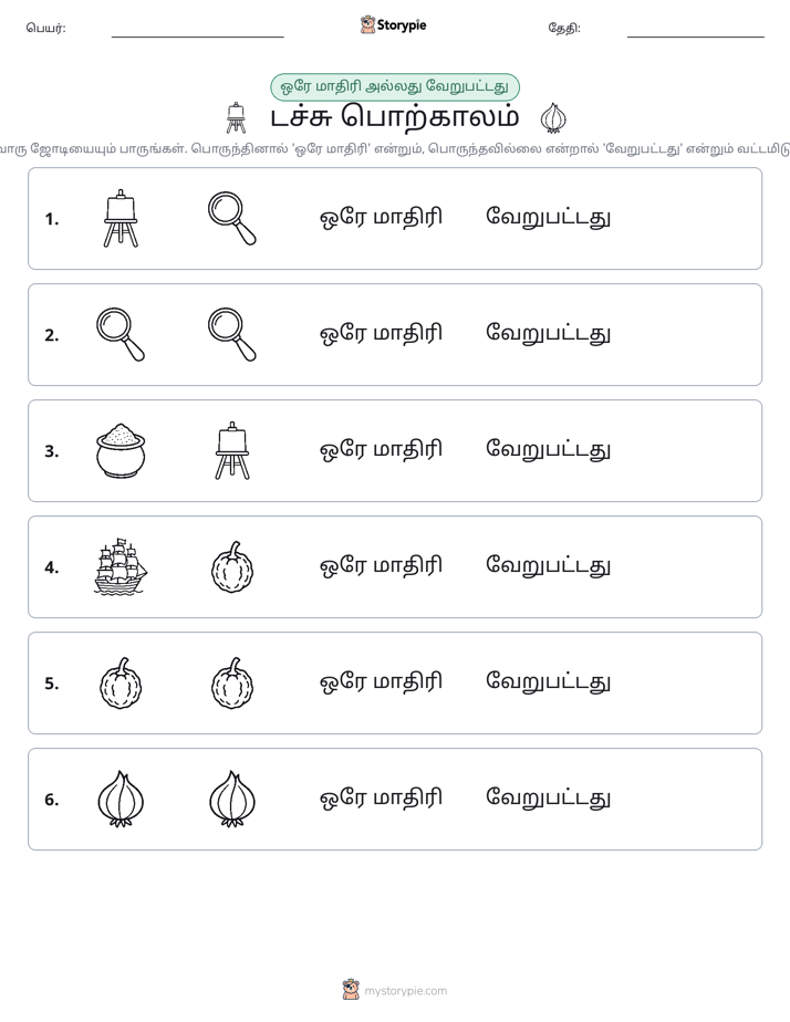 அதே அல்லது மாறுபட்டது