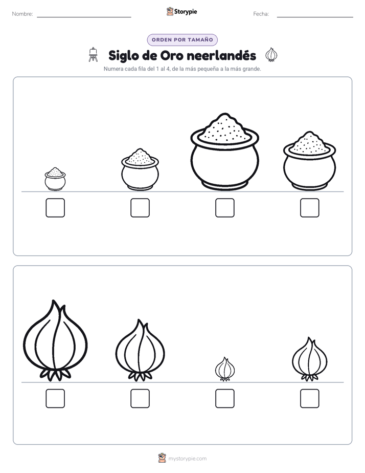 Orden de Tamaños