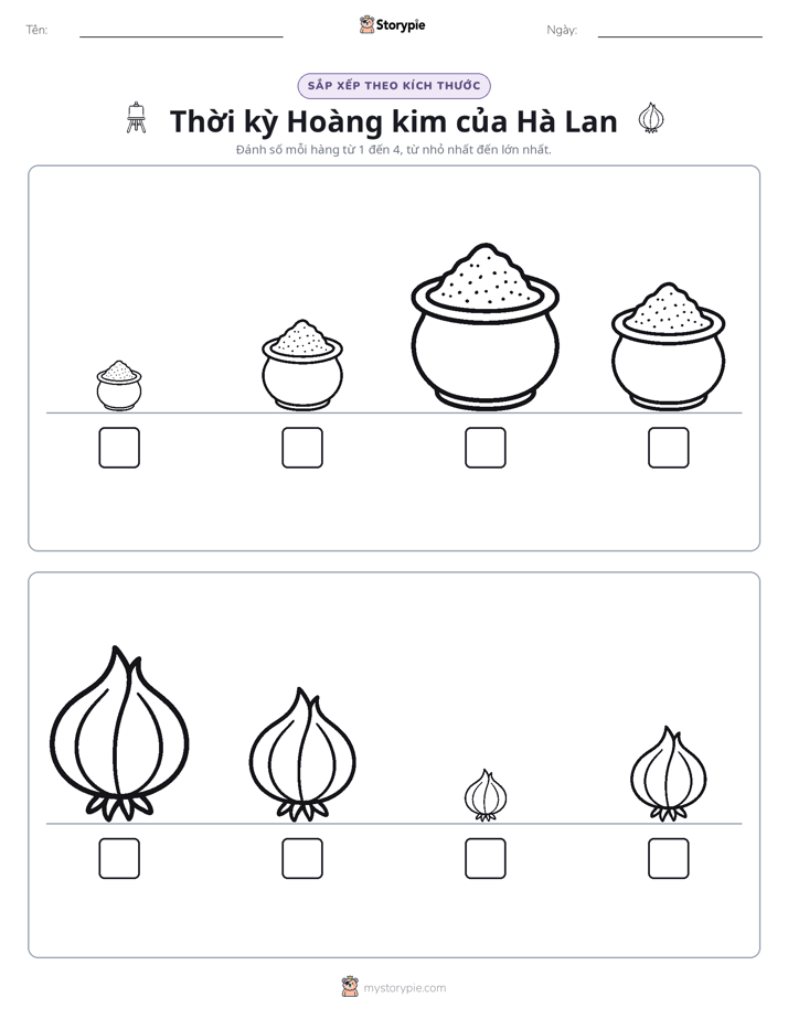 Thứ Tự Kích Thước