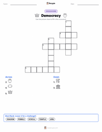 Democracy printable worksheet preview