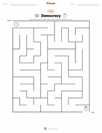 Democracy printable worksheet preview