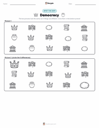 Democracy printable worksheet preview