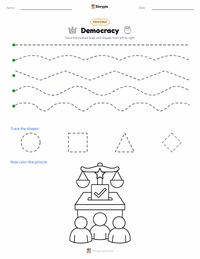 Democracy printable worksheet preview