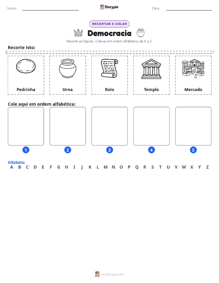Recortar & Colar Alfabeto