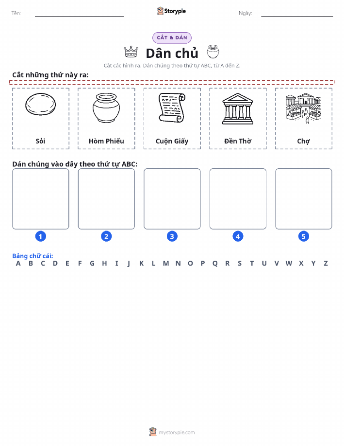Cắt & Dán Chữ Cái