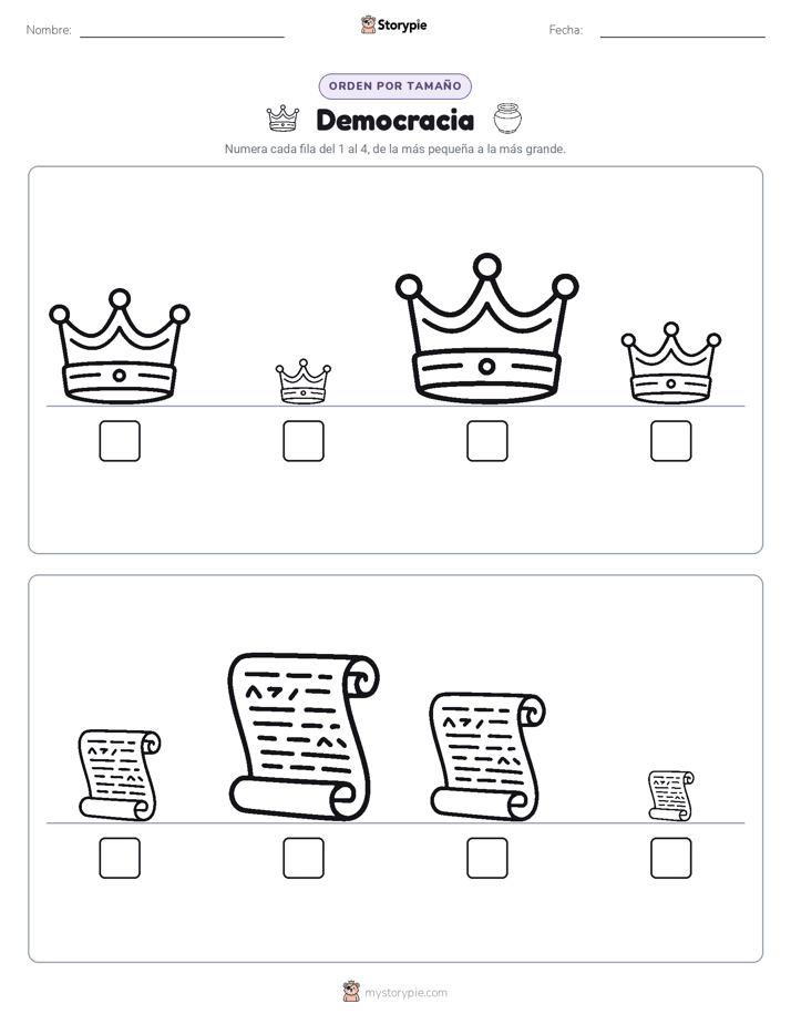 Orden de Tamaños