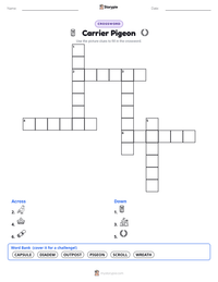 Carrier Pigeon printable worksheet preview