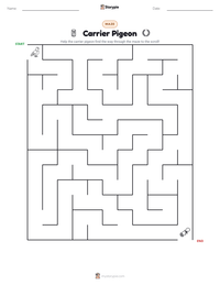 Carrier Pigeon printable worksheet preview