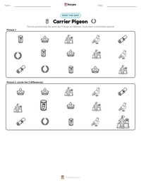 Carrier Pigeon printable worksheet preview