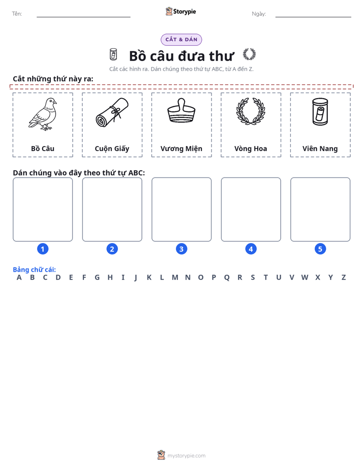 Cắt & Dán Chữ Cái