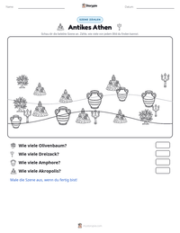 Antikes Athen druckbare Arbeitsblatt Vorschau