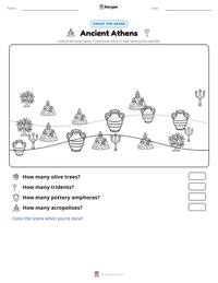 Ancient Athens printable worksheet preview