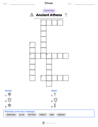 Ancient Athens printable worksheet preview