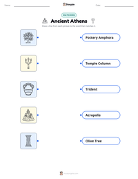 Ancient Athens printable worksheet for kids