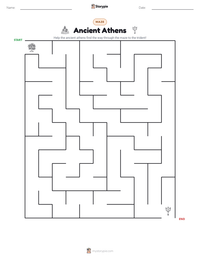 Ancient Athens printable worksheet preview
