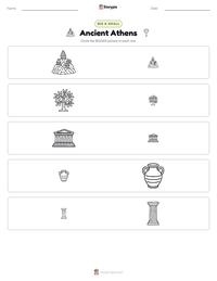 Ancient Athens printable worksheet preview
