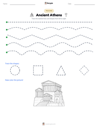 Ancient Athens printable worksheet preview