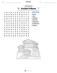 Ancient Athens printable worksheet preview