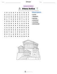 Anteprima della scheda stampabile di Atene Antica