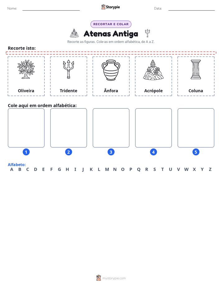 Recortar & Colar Alfabeto