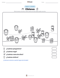 Vista previa de la hoja de trabajo imprimible de Clístenes