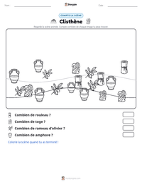 Aperçu de la feuille de travail imprimable Clisthène