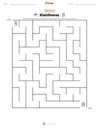 Kleisthenes druckbare Arbeitsblatt Vorschau