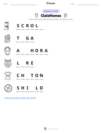 Cleisthenes printable worksheet preview