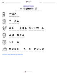 Podgląd drukowalnego arkusza ćwiczeń Klejstenes