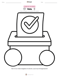 Pagina da colorare di Votazione per bambini