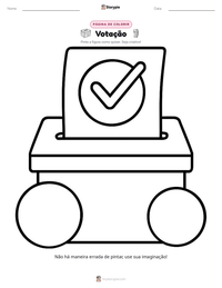 Página de colorir Votação para crianças