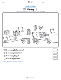 Voting printable worksheet preview