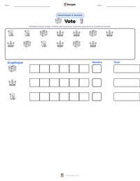 Aperçu de la feuille de travail imprimable Vote