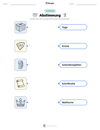 Abstimmung druckbare Arbeitsblatt für Kinder