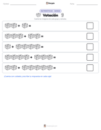 Vista previa de la hoja de trabajo imprimible de Votación
